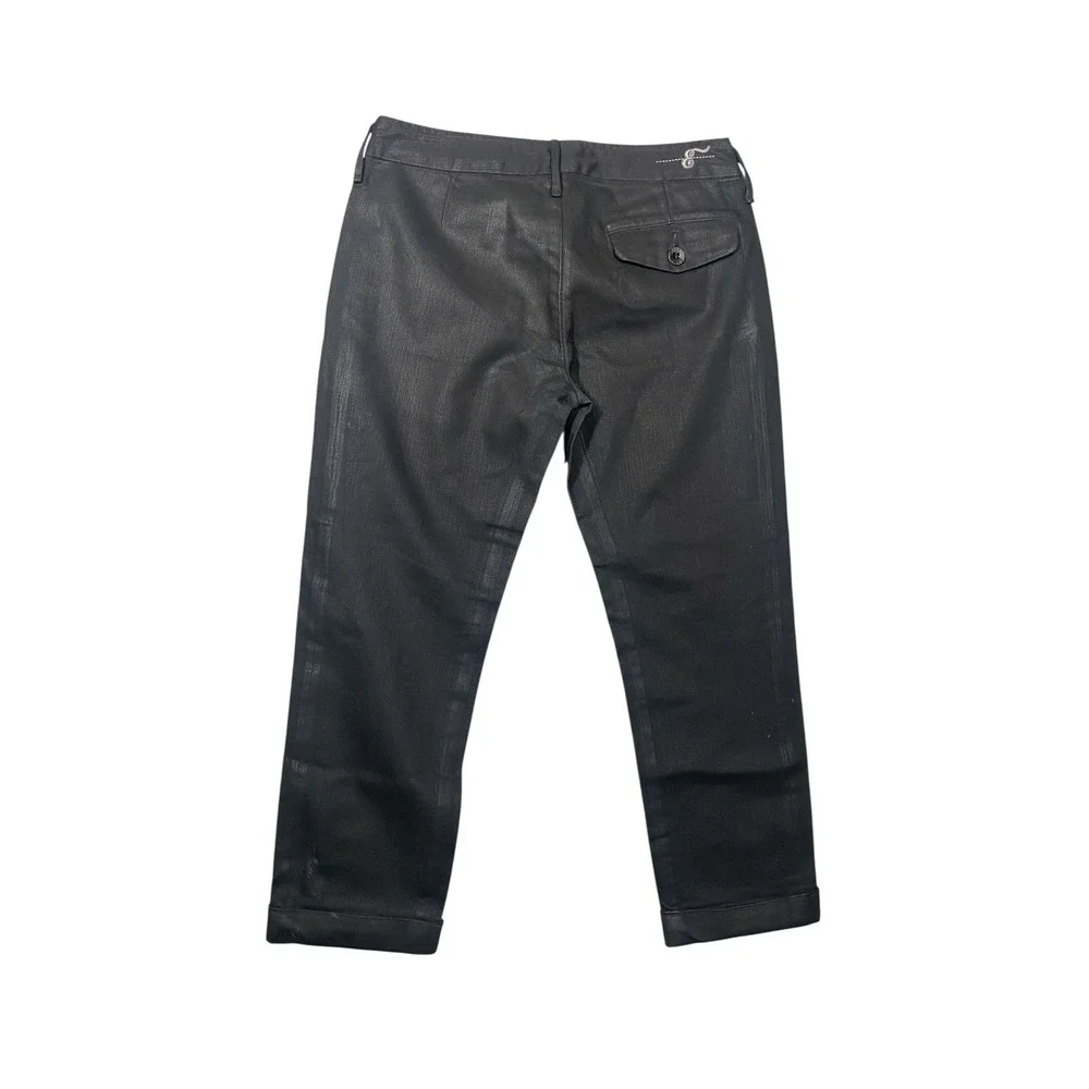 Earnest Sewn Straight Leg Capri Jeans Black Denim Dark Wash Women's Size‎ 26